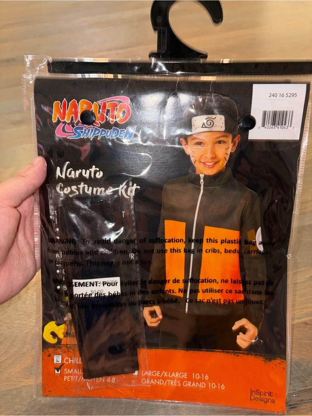 NWT Naruto Shippuden Costume Kit Child Small Medium 4-8 Anime Cosplay Halloween